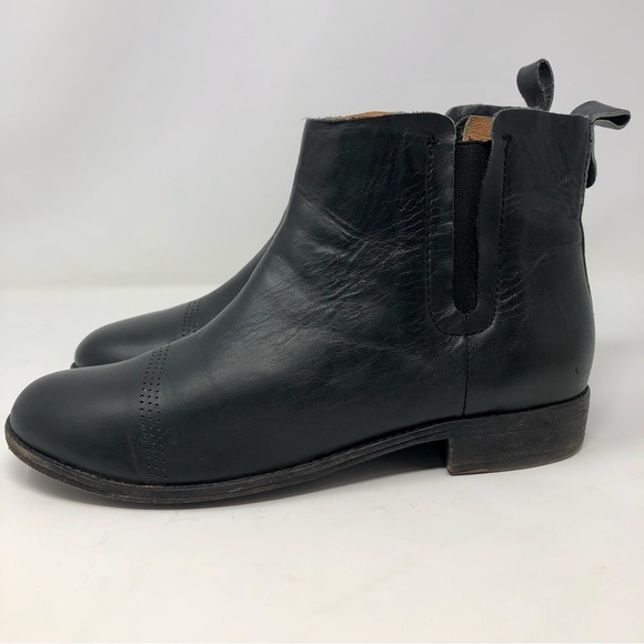 Olukai Malie Black Full Soft Grain Leather Ankle Booties Chelsea Boot Pull On - Picture 2 of 11